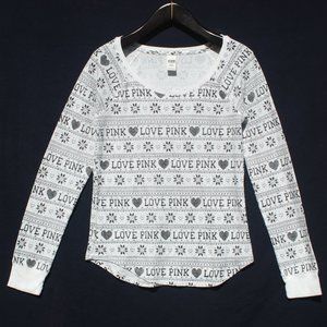 VS Pink Sleepwear Thermal Top - L